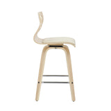 Folia - Mid Century Modern Counter Stool With Footrest (Set of 2) - Furniture Home Direct