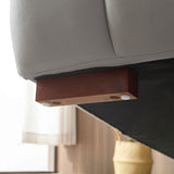 Genuine Leather Power Reclining Sectional - Light Gray - Furniture Home Direct