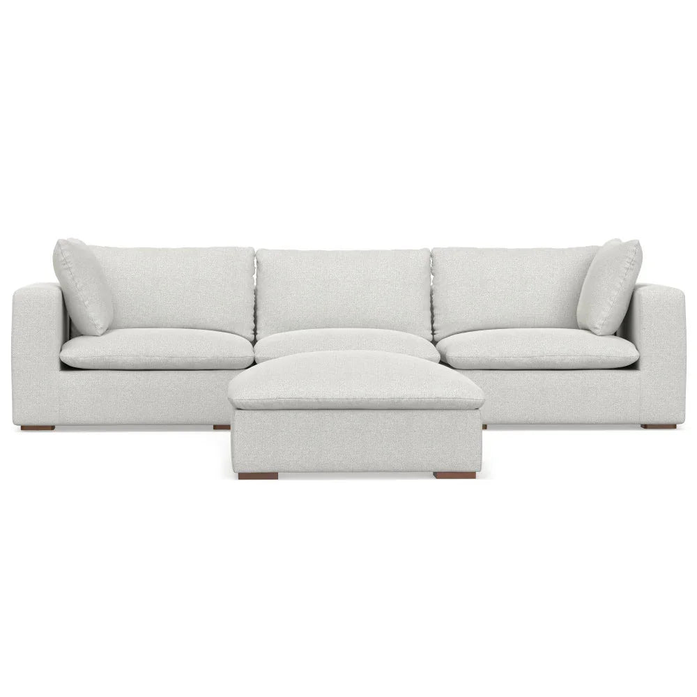 Jasmine Sofa and Ottoman - Off White - Furniture Home Direct