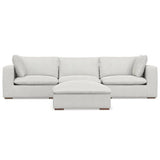 Jasmine Sofa and Ottoman - Off White - Furniture Home Direct