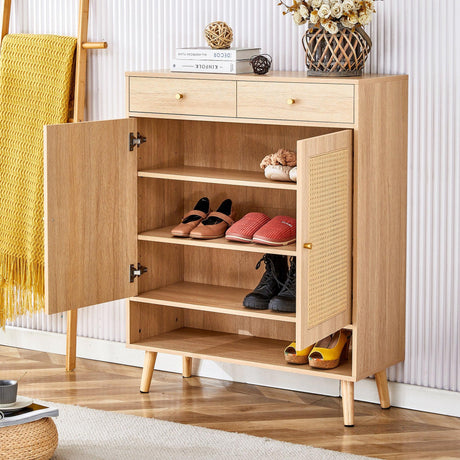 Modern Rattan Shoe Cabinet - Furniture Home Direct