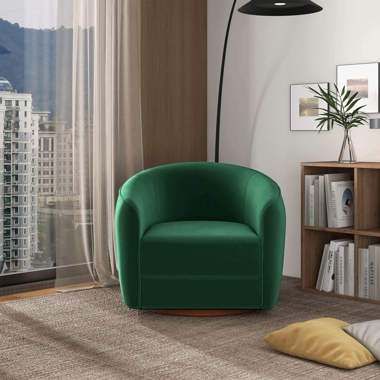 Elise - Mid-Century Modern Swivel Chair - Furniture Home Direct