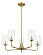 Dazzle - 5 Lights Chandelier With Clear Seeded Satin - Antique Brass / Clear / Gold - Furniture Home Direct
