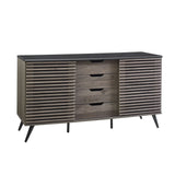 Contemporary Sliding Slat Door Sideboard - Furniture Home Direct