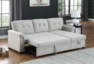 Lucca - Linen Reversible Sleeper Sectional Sofa With Storage Chaise - Furniture Home Direct