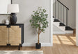 46" Tall, Artificial Plant, Eucalyptus Tree, Indoor, Faux, Fake, Floor, Greenery, Potted, Decorative - Green / Black - Furniture Home Direct