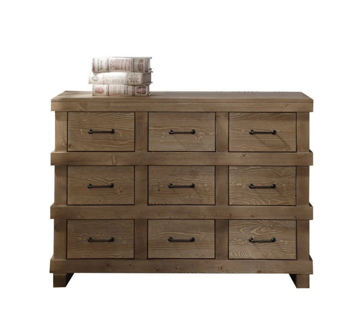 Adams - Anqtique Dresser - Brown Oak - Furniture Home Direct
