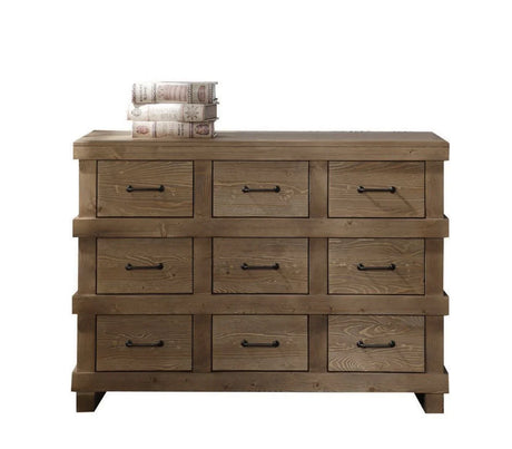Adams - Anqtique Dresser - Brown Oak - Furniture Home Direct