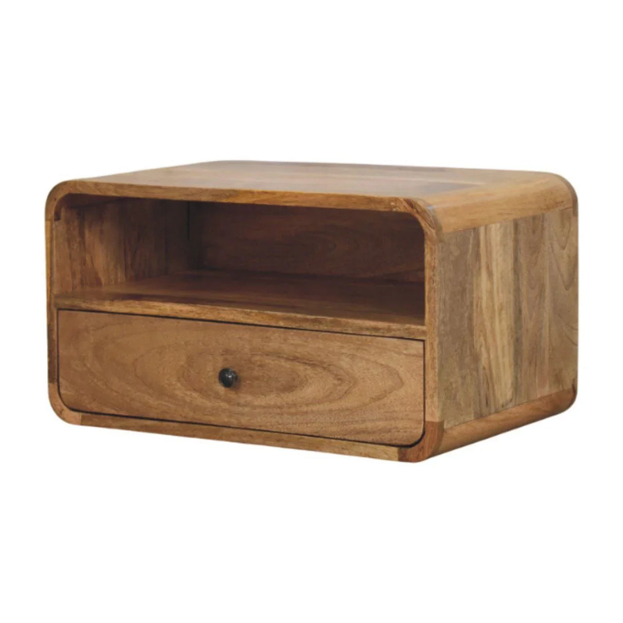 Curved Upper Slot Floating Nightstand - Furniture Home Direct