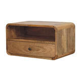 Curved Upper Slot Floating Nightstand - Furniture Home Direct