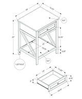Accent End Table, 2 Tier, Storage Drawer, Transitional Style - Furniture Home Direct