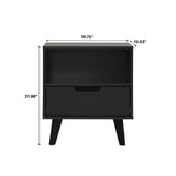 Modern 1 Drawer Nightstand With Open Cubby - Furniture Home Direct
