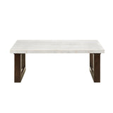 Edwyn - Natural Marble Top End Table - Furniture Home Direct