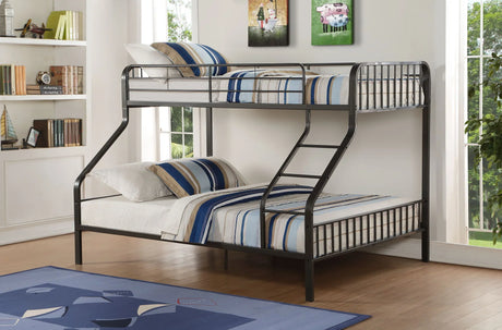 Caius - Twin Long Queen Bunk Bed - Gun - Furniture Home Direct