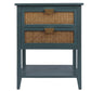 2 Drawer Side Table, Natural Rattan - Furniture Home Direct
