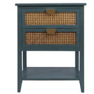 2 Drawer Side Table, Natural Rattan - Furniture Home Direct