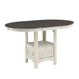 Counter Height Dining Set With Storage Base Antique White - Furniture Home Direct