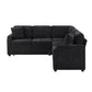 Modern L Shaped Sectional Sofa Bed With Hidden Storage Chenille Upholstery - Furniture Home Direct