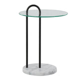 Claire - Contemporary / Glam Side Table - Black / Clear - Furniture Home Direct