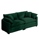 Modern 2 Seater With 4 Pillows, Upholstered Deep Seating Loveseat - Furniture Home Direct