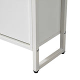 Slim Shoe Cabinet with 2 Flip Drawers - white and Walnut - Furniture Home Direct