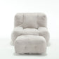 Modern Indoor Fluffy Bean Bag Chair With Memory Foam And Ottoman, Super Soft - Furniture Home Direct