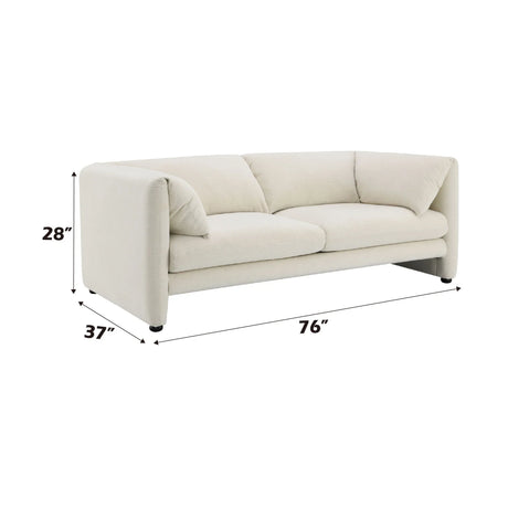 Jaeda - Boucle Loveseat - Beige - Furniture Home Direct