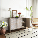Accent Cabinet Farmhouse Style 4 Door Wooden Cabinet Sideboard Buffet Server Cabinet Storage Cabinet, For Living Room, Entryway, Hallway, Office, Kitchen And Dining Room - Furniture Home Direct