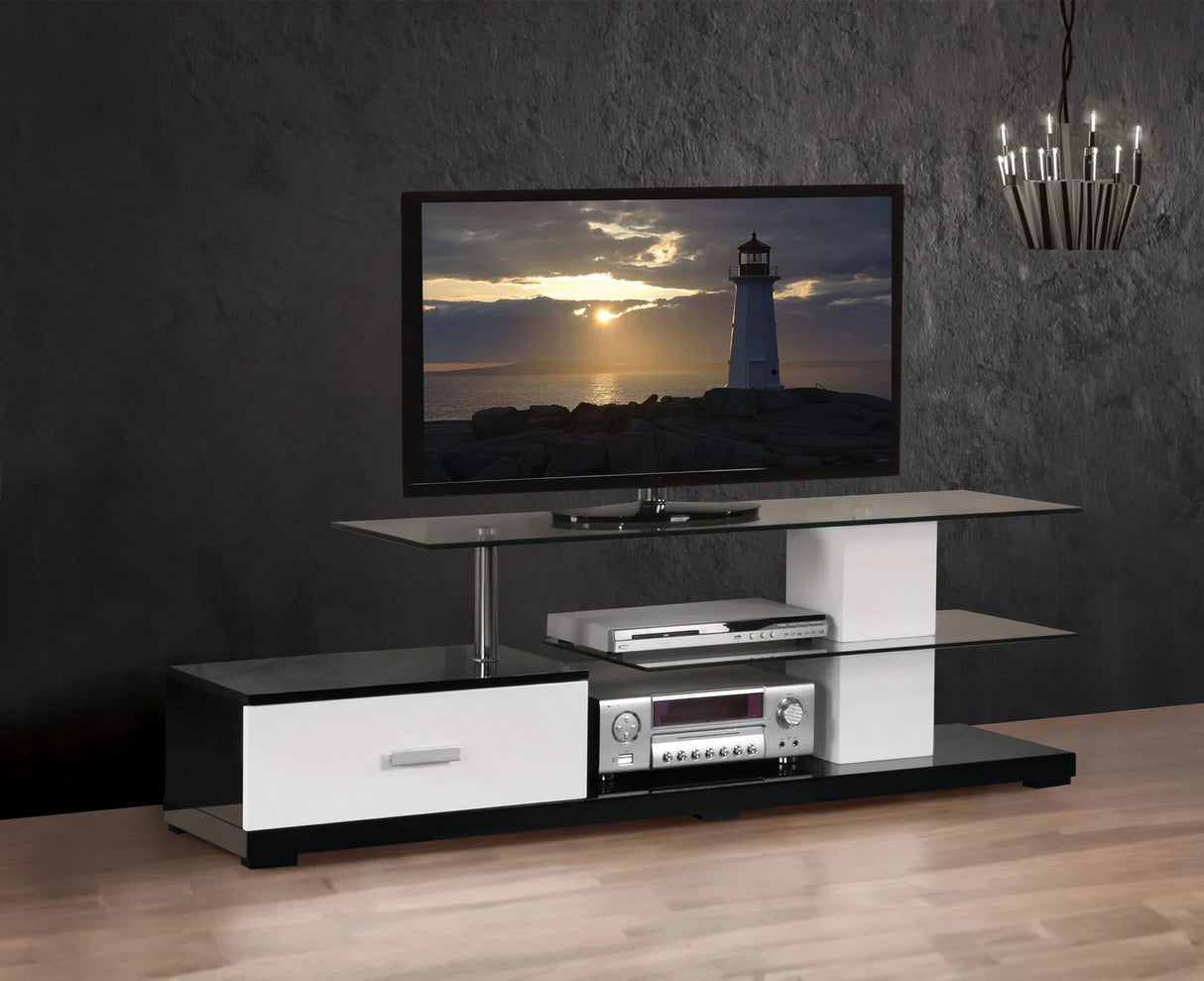 Ivana - TV Stand - White / Black - Furniture Home Direct