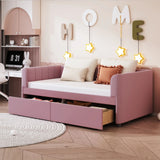 Upholstered Daybed With Ergonomic Design Backrest - Furniture Home Direct
