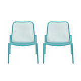Outdoor Iron Chair With Mesh Design