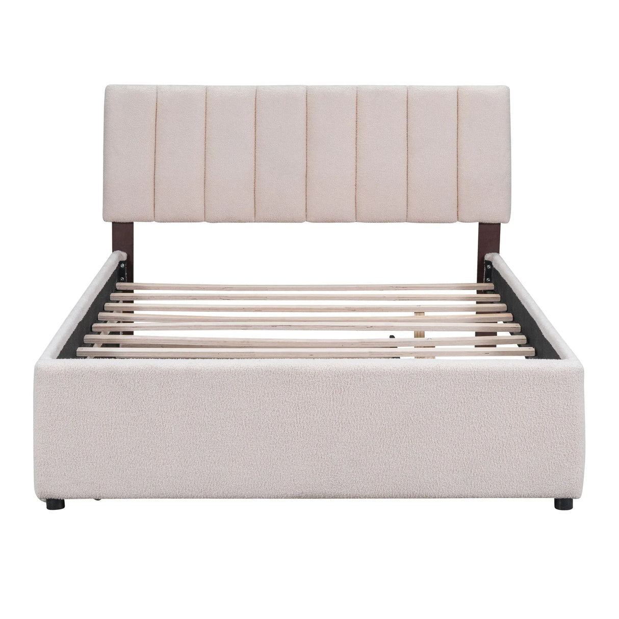 Upholstered Platform Bed With Trundle - Furniture Home Direct