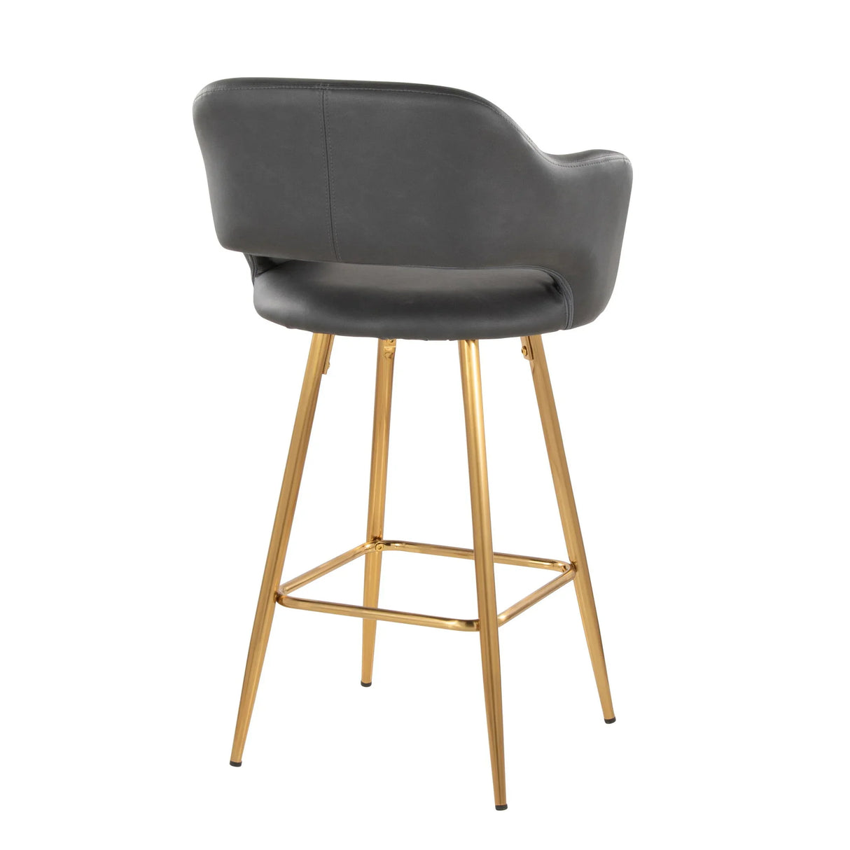 Margarite - Contemporary Fixed Height Counter Stool With Footrest (Set of 2) With Square - Furniture Home Direct