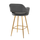 Margarite - Contemporary Fixed Height Counter Stool With Footrest (Set of 2) With Square - Furniture Home Direct