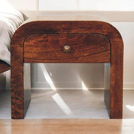 Mini Darcy - Nightstand With Curved Edges - Furniture Home Direct