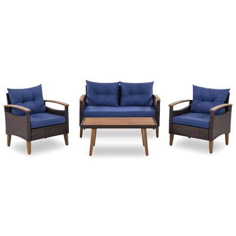 4 Piece Garden Furniture, Patio Seating Set - Furniture Home Direct