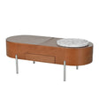 Lift Top Coffee Table With 360 Degree Marble Patterned Rotating Tray - Furniture Home Direct