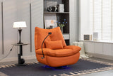 270 Swivel Glider Recliner Chair, Power Recliner Rocking Chair, USB Port Charge For Nursery Chair With Atmosphere Lamp For Living Room Bedroom Apartment - Furniture Home Direct