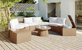 Semi-Circle Outdoor Sectional Set - Furniture Home Direct