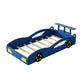 Wooden Race Car Bed, Car Shaped Platform Twin Bed With Wheels For Teens - Furniture Home Direct