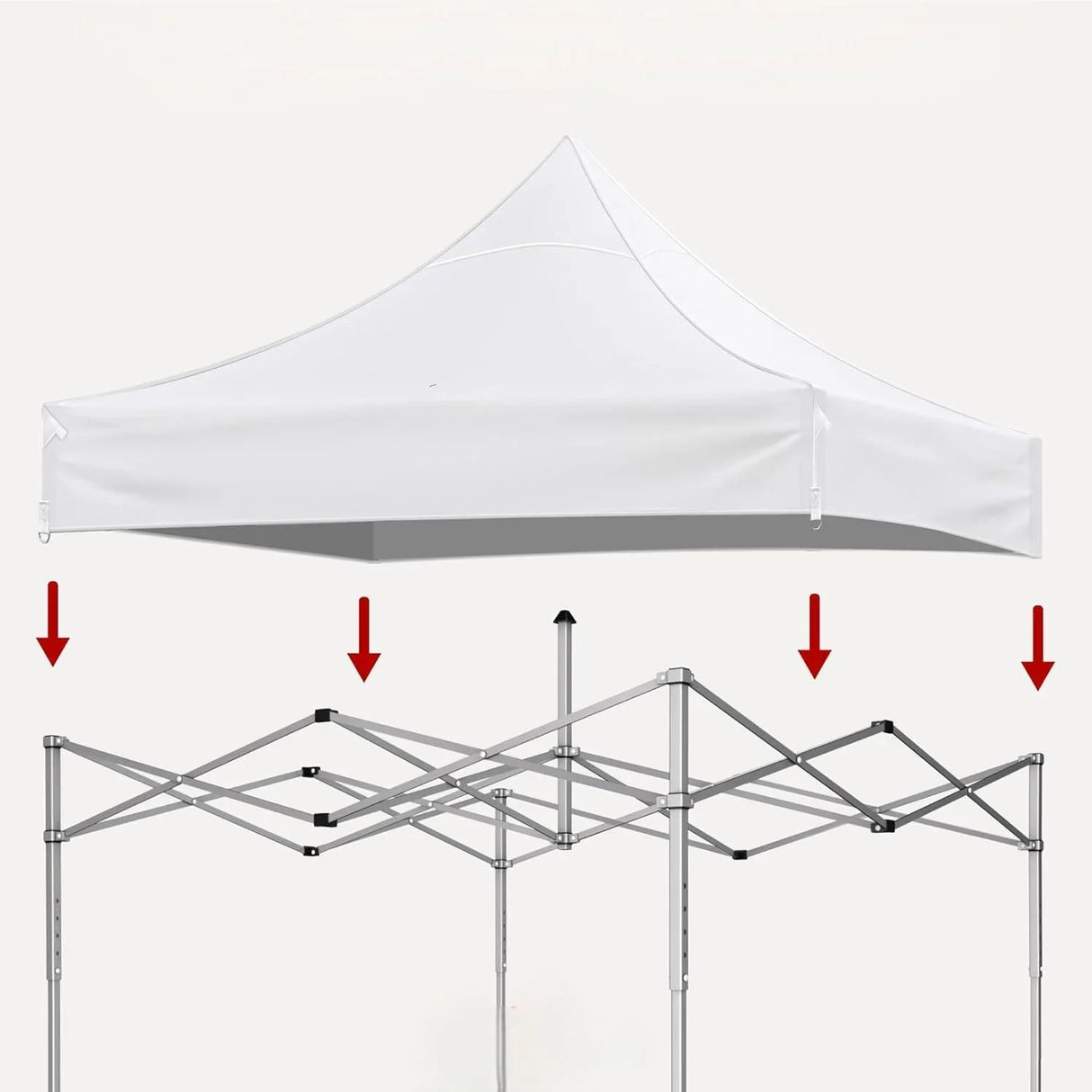 Canopy Replacement Top With 4 Pack W8 Bags, Pop Up Tent Cover Only, Frame Not Included - Furniture Home Direct