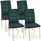 Velvet High Back Nordic Dining Chair Modern Chair With Golden Color Legs - Furniture Home Direct