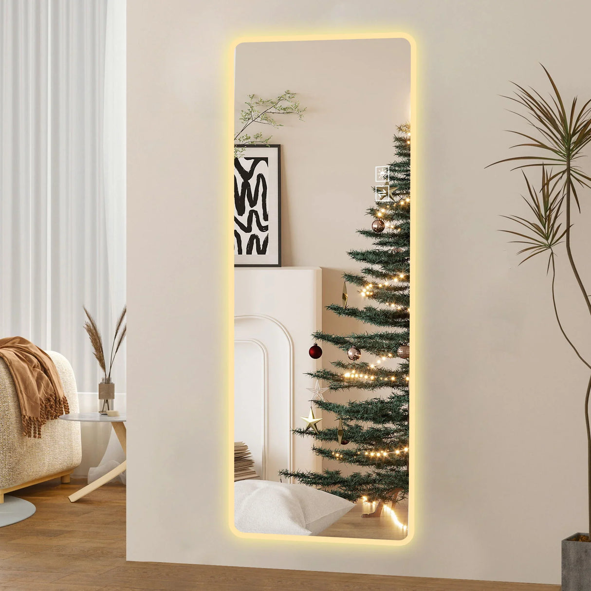 Full Length LED Mirror Wall-Mounted Mirror - Furniture Home Direct