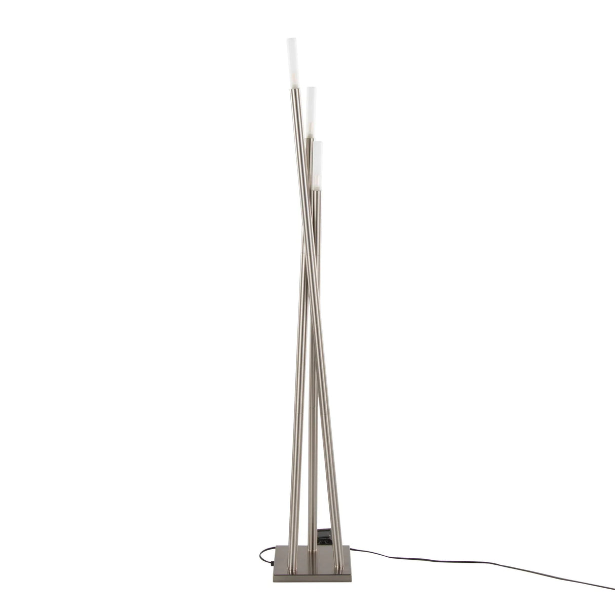 Icicle - Contemporary Floor Lamp - Nickel - Furniture Home Direct