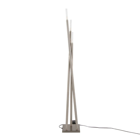 Icicle - Contemporary Floor Lamp - Nickel - Furniture Home Direct