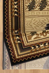 Nature's Nest - 5'3" X 7'3" Lodge Area Rug - Black - Furniture Home Direct