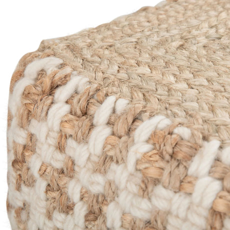 Cullen - Cube Pouf - Natural - Furniture Home Direct