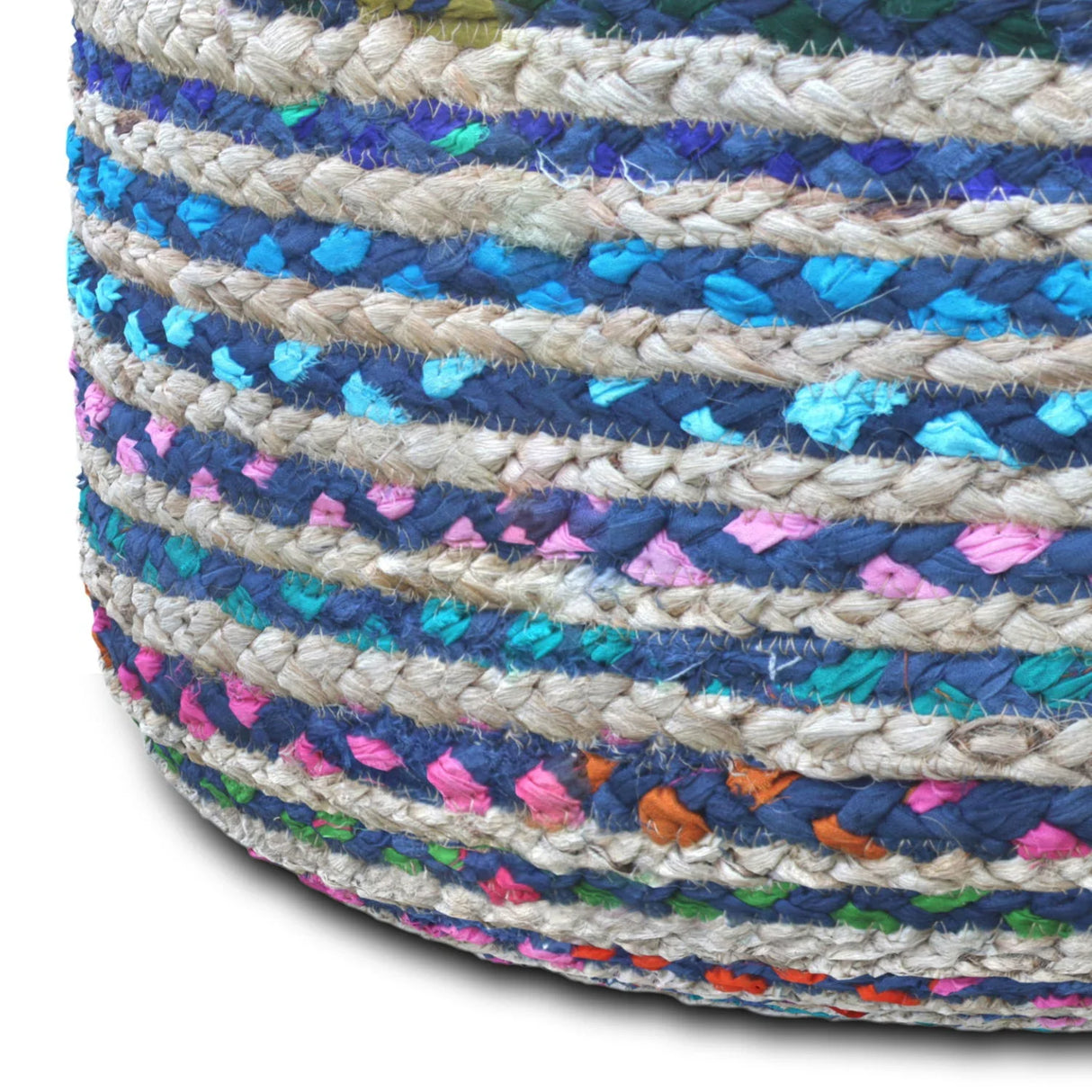Margo - Handcrafted Round Pouf - Furniture Home Direct