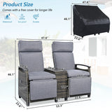 Outdoor Lounge Chair Set - Gray - Furniture Home Direct