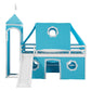 Loft Bed With Slide Tent And Tower Fun Playhouse Design - Furniture Home Direct